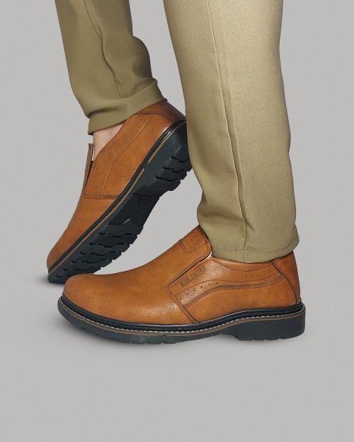  کفش مجلسی مردانه قهوه ای مدل 1334 