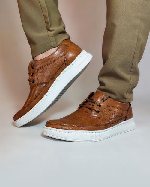 کفش اسپرت مردانه قهوه ای سفید Clarks مدل 1420