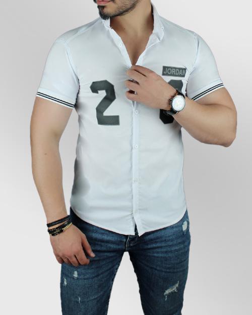 پیراهن مردانه سفید جردن 23 مدل 1447