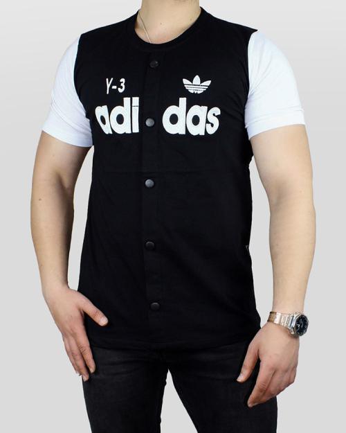 تیشرت مردانه آستین کوتاه سفید مشکی Adidas مدل 1451