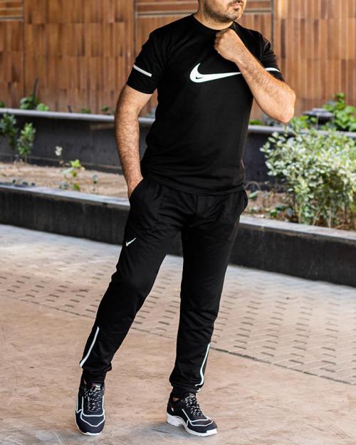 ست تیشرت شلوار مردانه مشکی Nike مدل 1512