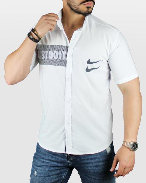 پیراهن مردانه آستین کوتاه سفید Nike مدل 1534